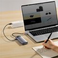 BASEUS HUB adapter przejściówka 7w1 Typ C na 3x USB3.0 / PD / 2x HDMI / RJ45 szary WKWG040113/BS-OH044