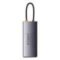 BASEUS HUB adapter przejściówka 7w1 Typ C na 3x USB3.0 / PD / HDMI / VGA / RJ45 szary WKWG040013/BS-OH043