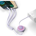 BASEUS kabel 3w1 Typ C do Micro USB / Lighting / Typ C PD QC4.0 3,5A 100W CAMJ010205 1,1 m fioletowy