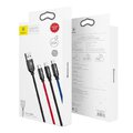 BASEUS kabel 3w1 USB A do Micro USB / Lightning / Typ C 3,5A CAMLT-BSY01 0,3 m czarny