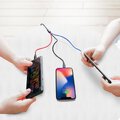 BASEUS kabel 3w1 USB A do Micro USB / Lightning / Typ C 3,5A CAMLT-BSY01 0,3 m czarny
