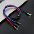 BASEUS kabel 3w1 USB A do Micro USB / Lightning / Typ C 3,5A CAMLT-BSY01 0,3 m czarny
