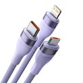 BASEUS kabel 3w1 USB A / Typ C do Micro USB / Lightning / Typ C PD QC 5A100W CASS030105 1,2 m fioletowy