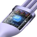 BASEUS kabel 3w1 USB A / Typ C do Micro USB / Lightning / Typ C PD QC 5A100W CASS030105 1,2 m fioletowy