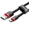 Baseus kabel Cafule USB - microUSB 1,0 m 2,4A czerwono-czarny