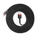 Baseus kabel Cafule USB - USB-C 3,0 m 2A czerwono-czarny