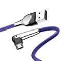 Baseus kabel MVP Elbow USB - microUSB 1,0 m 2A niebieski 