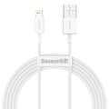 Baseus kabel Superior USB - Lightning 2,0 m 2,4A biały