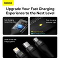 BASEUS Kabel USB 3w1 Flash Series USB-C micro USB Lightning 100W CASS030001 1.2m czarny