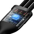 BASEUS Kabel USB 3w1 Flash Series USB-C micro USB Lightning 100W CASS030001 1.2m czarny