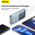 BASEUS powerbank 10 000 mAh + kabel USB A do Typ C PD QC3.0 3A 22,5W PPBD040003 niebieski