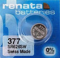 Bateria srebrowa mini Renata 377 / 376 / SR 626 SW / G4 (10 sztuk)