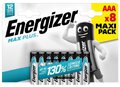 Baterie alkaliczne AAA / LR03 Energizer Max Plus (8 sztuk)