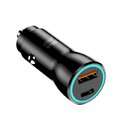 BLUE STAR adowarka samochodowa Typ C + USB A PD QC3.0 AFC PPS 3A 25W czarna