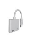 Devia adapter przejściówka EC610 USB-C - USB-C (port) + jack 3,5mm (port) biały