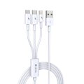 Devia kabel 3w1 Smart USB - Lightning + USB-C + microUSB 1,2 m 2A biały