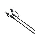 Devia kabel Extreme 4w1 PD USB-C + USB - USB-C + Lightning 1,5 m czarny