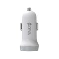 Devia ładowarka samochodowa Smart 2x USB 3,1A biała + kabel Lightning