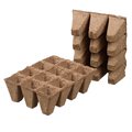Doniczki, paletki biodegradowalne kwadratowe zespolone 5x4x4cm 6 sztuk