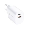 Forcell adowarka Sieciowa - 3A 30W z dwoma portami: USB typ C i USB A z adowaniem PD i QC 4.0