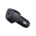 FORCELL CARBON adowarka samochodowa Typ C 3.0 PD20W CC50-1C  (Total 20W) + kabel do Apple Lightning 8-pin PD20W