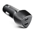 FORCELL CARBON ładowarka samochodowa Typ C 3.0 PD20W +  Typ C 3.0 PD20W CC50-2C czarna (Total 40W)