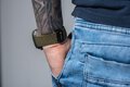 FORCELL F-DESIGN FA02 pasek magnetyczny nylonowy do APPLE Watch 42 / 44 / 45 / 49 mm ciemny oliwkowy