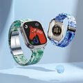 FORCELL F-DESIGN FA04 pasek żywiczny marmurkowy do APPLE Watch 38 / 40 / 41 mm zielony