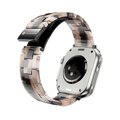 FORCELL F-DESIGN FA04 pasek żywiczny marmurkowy do APPLE Watch 42 / 44 / 45 / 49 mm brązowy