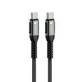 FORCELL F-ENERGY C260 kabel Typ C do Typ C QC4.0 PD 5A 100W Cafule 1,2 m czarny