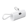 FORCELL F-ENERGY Power Plug F5K3 powerbank 5 000mAh z wbudowanym zczem do Lightning 8-PIN PD 20W biay