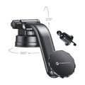 FORCELL F-Grip MagLuxe uchwyt samochodowy do szyby/deski/kratki magnetyczny czarny
