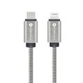 FORCELL kabel Typ C do iPhone Lightning 8-pin QC3.0 PD 27W Metal C238 1m srebrny