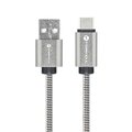 FORCELL kabel USB do Typ C 2.0 2,4A Metal C234 1m srebrny