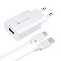 Forcell Ładowarka Sieciowa ze złączem USB A i kablem USB typ C - 2,4A 18W z funkcją Quick Charge 3.0