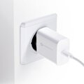 Forcell Ładowarka Sieciowa ze złączem USB typ C i kablem typ C - 3A 25W z funkcją ładowania PD i QC 4.0