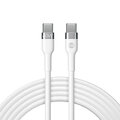 Forever kabel Flexible USB-C - USB-C 1,0 m 60W biały