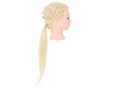 Główka głowa treningowa fryzjerska naturalne włosy blond