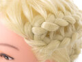 Główka głowa treningowa fryzjerska naturalne włosy blond