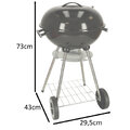 Grill ogrodowy węglowy na brykiet zamykany z pokrywą wentylacją i półką
