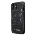 Guess iPhone 11 GUHCN61PCUMABK czarny hard case Marble