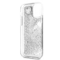 Guess iPhone 11 Pro GUHCN58GLHFLSI srebrny hard case Glitter Hearts