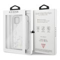 Guess iPhone 11 Pro GUHCN58HYMAWH biały hard case Marble