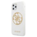 Guess iPhone 11 Pro GUHCN58TPUWHGLG białe hard case Glitter 4G Circle Logo