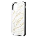 Guess nakładka do iPhone 11 Pro Max GUHCN65MGGWH białe hard case Gold Glitter Marble