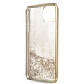 Guess iPhone 11 Pro Max GUHCN65PEOLGGO złoty hard case 4G Peony Liquid Glitter