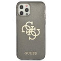 Guess nakładka do iPhone 12 Pro Max 6,7" GUHCP12LPCUGL4GBK czarne hard case Glitter 4G Big Logo