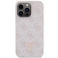 Guess nakładka do iPhone 13 Pro Max 6,7" GUHCP13XP4TDSCPP różowa HC PU Leather Metal Logo Strass Crossbody
