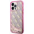 Guess nakładka do iPhone 14 Pro 6,1" GUHCP14LLC4PSGP różowa hardcase Liquid Glitter 4G Translucent