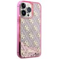 Guess nakładka do iPhone 14 Pro 6,1" GUHCP14LLC4PSGP różowa hardcase Liquid Glitter 4G Translucent
